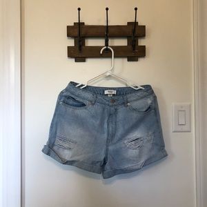 mom fit jean shorts